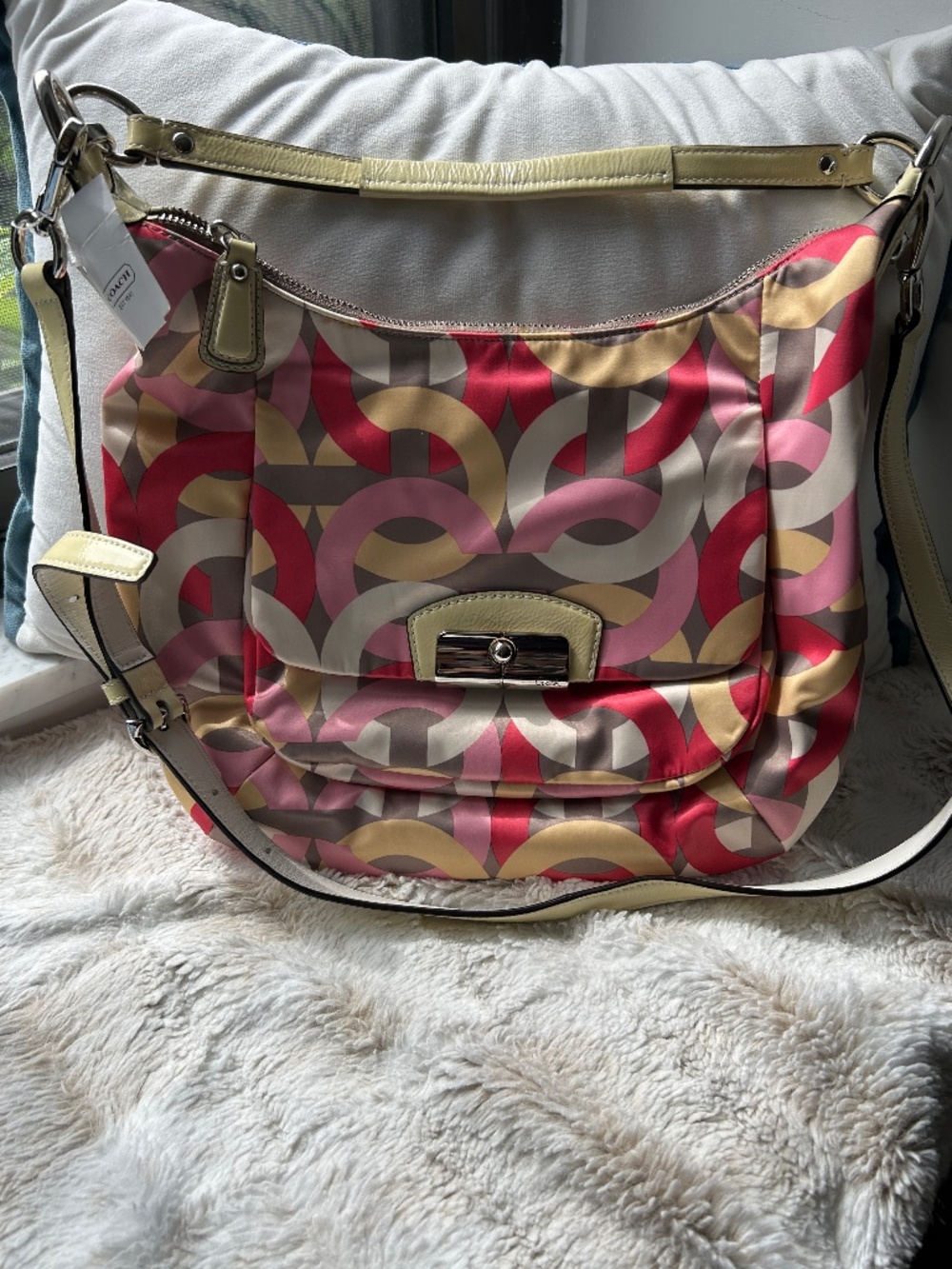 Coach Kristin Op Shoulder Bag Multicolored w/ C Logo Detailing